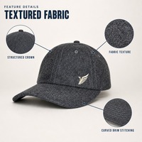 Casquette de papa classique en laine à 6 panneaux, structurée, à visière incurvée, réglable, avec œillets brodés, chaude, personnalisable avec logo, pour l'hiver