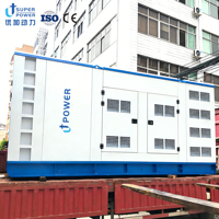 Générateur diesel triphasé 1000 kVA refroidi par eau, fiable, OEM, pour l'exploitation minière, la construction, l'industrie, durable, télécommandé, 1800 tr/min, 50/60 Hz, 480 V