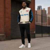 Blouson de baseball ample style urbain pour homme – Nouvelle collection Printemps/Automne 2025 – Design décontracté et polyvalent avec empiècements color-block