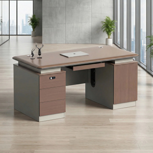 Bureau de personnel de bureau pratique avec surface de travail spacieuse et rangement à tiroirs pour les tâches administratives quotidiennes - Product Image 1