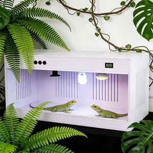 Terrarium rectangulaire moderne en PVC empilable de qualité supérieure pour reptiles, avec contrôle intelligent de la température et interrupteur lumineux intégré, capacité 100 kg - Product Image 6