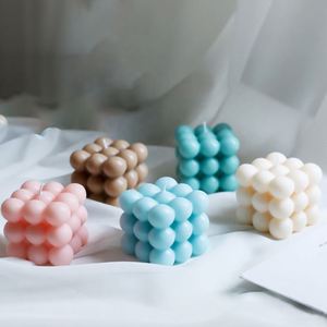 Ins Oem Rubik's Cube Aromatherapy <b>Candle</b> Home Fragrance Geometric <b>Shape</b> Decoration Soy Wax Bubble <b>Candle</b> - Product Image 1