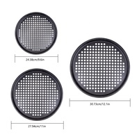 Gloway Moule à pizza rond en acier au carbone antiadhésif de 10 "11" 12 "personnalisé Moule à pizza perforé avec trous