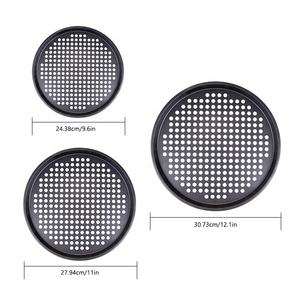Gloway Op Maat Gemaakt 10 "11" 12 "Anti-Aanbak Koolstofstaal Ronde Pizza Vorm Oven Bakvorm Geperforeerde Pizza Pan Bakplaat Met Gaten - Product Image 2