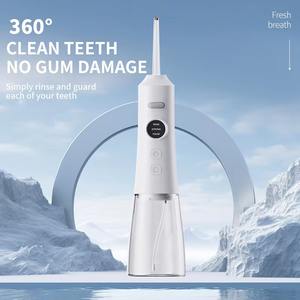 Hydropulseur dentaire portable rechargeable étanche noir 300 ml avec 3 modes de nettoyage et jet blanchissant pour les dents - Product Image 2