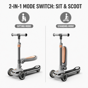 Scooter jouet pour enfants de 1 à 12 ans Les enfants peuvent plier la voiture à glissière pour bébé à pédale du grand garçon - Product Image 5