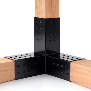 Braket Gazebo rak kayu, braket sudut kanan <span class=keywords><strong>3</strong></span> arah DIY - Product Image 5