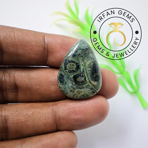 Jaspe Kambaba al por mayor, cabujón hecho a mano, forma ovalada/redonda de pera, verde, mineral natural para joyería, artesanía y fines curativos. - Product Image 3