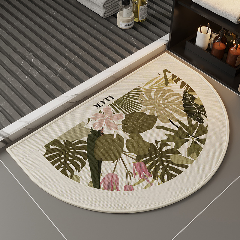 Tissé élégant - blanc cassé - feuille de bananier porte-bonheur