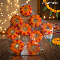 Guirlande de Diyas aux Fleurs de Souci, Meilleures Ventes, Décoration Ethnique Indienne Traditionnelle pour Fêtes, Pooja, Temple, Mariage