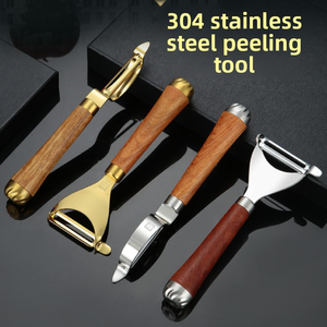 Pelador de <span class=keywords><strong>Verduras</strong></span> y Frutas de Acero Inoxidable 304 para Cocina, con Operación Manual, <span class=keywords><strong>Cuchillo</strong></span> Pelador de Frutas de Plástico PP - Product Image 2