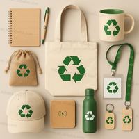 Ensemble cadeau promotionnel personnalisé avec logo : carnet, stylo, sac fourre-tout, bouteille USB pour événements éducatifs et programmes de formations
