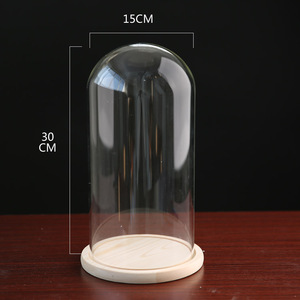 Bocal à <span class=keywords><strong>cloche</strong></span> <span class=keywords><strong>en</strong></span> <span class=keywords><strong>verre</strong></span> transparent, 4 pièces, avec base <span class=keywords><strong>en</strong></span> bois, <span class=keywords><strong>cloche</strong></span>, dôme <span class=keywords><strong>en</strong></span> <span class=keywords><strong>verre</strong></span>, vente <span class=keywords><strong>en</strong></span> gros - Product Image 2