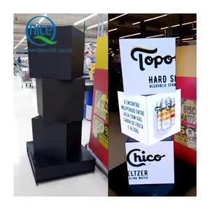 Creative 3 Layer LED Video Cube Display video music floor stand hanging LED cube screen SMD Pantalla de cubo LED