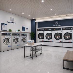 Commercial Coin Operated Washer and Dryer Self Service Laundry Equipment Card Payment Laundromat Machine Factory Supplier