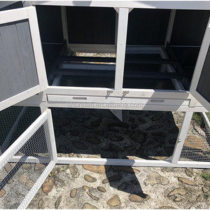 SDC027 Eco-Friendly Wood Chicken Coop with Roof Luxury Style All Seasons Indoor/Outdoor <b>Pet</b> House - Product Image 4