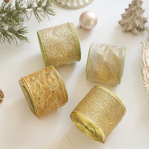 Cinta Decorativa Navideña de Seda y Satén para Envolver Regalos, Lazos para Cajas de Regalo, Accesorio Festivo Colorido Hecho en China - Product Image 1