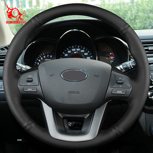 Accesorios Interiores, Funda de <span class=keywords><strong>Volante</strong></span> Cosida a Mano en Cuero Genuino Personalizada para <span class=keywords><strong>Kia</strong></span> <span class=keywords><strong>Rio</strong></span> de 3 Puertas, Sorento 2010 2011 2012 - Product Image 5