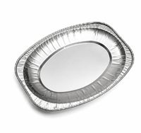 Gold, Recyclable, Rectangular Aluminum Foil Container Eco-friendly Aluminum Foil Food Packaging Box