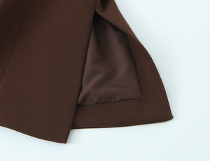 Brown Color Crew Neck Sashes Casual Fashion Vest <strong>Waistcoat</strong> <strong>for</strong> <strong>Women</strong> - Product Image 4