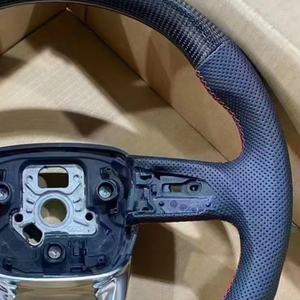 Volante Interior de fibra de carbono de cuero perforado para modelos de coche Audi R8 <span class=keywords><strong>TT</strong></span> <span class=keywords><strong>Roadster</strong></span> RS TTS <span class=keywords><strong>Mk2</strong></span> 8J 2008-2019 2010-2013 - Product Image 5