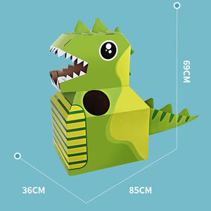 <span class=keywords><strong>Costume</strong></span> en carton HDX pour enfants, déguisement animal DIY, dinosaure, jouet écologique et recyclable pour la maternelle et les jeux de rôle - Product Image 3
