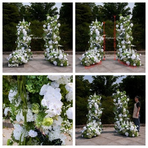 DKB Compra Integral: Decoración Floral Artificial a Gran Escala, <span class=keywords><strong>Serie</strong></span> Blanca y Verde, Rosas y Hortensias Artificiales para Arco Floral de Boda - Product Image 3