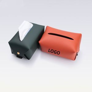 Custom Logo Modern Rectangle PU Leather Tissue <b>Box</b> Waterproof and Paper <b>Box</b> for Living Room Car Household Bathroom - Product Image 1