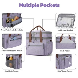 Sac <span class=keywords><strong>isotherme</strong></span> multi-poches pour le travail, le camping, les pique-niques, pour femmes et hommes - Product Image 5