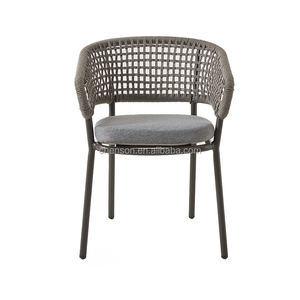 Fauteuil en rotin synthétique moderne - Couleur nature, rotin PE torsadé, chaise de jardin pour salle <span class=keywords><strong>à</strong></span> manger - Product Image 1