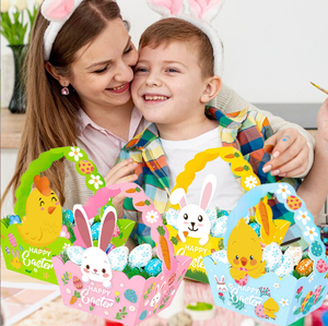 DAMAI Wholesale Easter Decor Bunny Egg Hen Gift Boxes 3D Irregular Shaped Handheld Party Favor Paper Boxes for Decoration - Product Image 2