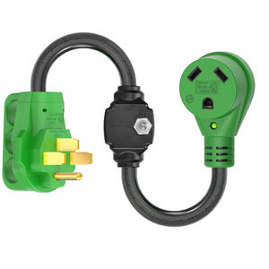 Protecteur de surcharge <span class=keywords><strong>S50A</strong></span> (NEMA 14-50P) adaptateur mâle à 30A (NEMA TT-30R) femelle avec indicateur d'alimentation LED - Product Image 2