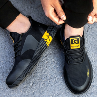 Chaussures de sécurité légères GUYISA pour hommes avec plaques en acier anti-écrasement anti-perforation respirantes pour travaux mécaniques