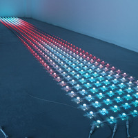 Rideau LED multicolore transparent IP67, filet d'affichage flexible, pour l'extérieur, LED, polychrome, étanche