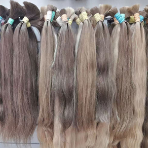 Extensión de mechones de pelo trenzado humano rizado birmano virgen ruso eslavo rubio miel europeo sin procesar para pelucas Judías - Product Image 6