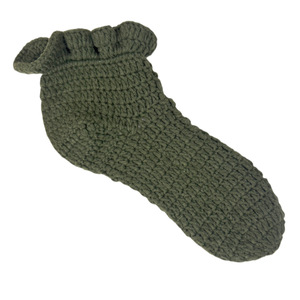Chaussettes en crochet à volants Chaussons en crochet Bas de style nouveau Bas tissés à la main à volants faits maison - Product Image 4
