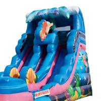 Toboggan aquatique gonflable à trois voies sur le thème de l'océan DST, en PVC, pour enfants, aventure sous-marine, respectueux de l'environnement, qualité commerciale