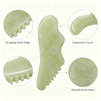 Planche Gua Sha en jade Xiuyan naturel, gratteur de massage facial pour le lifting de la peau, outil de soin de beauté anti-âge