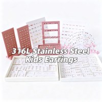 Boucles d'oreilles clous en argent pavé de zircon en forme de poisson pour filles, en acier inoxydable 316L hypoallergénique, mini bijoux d'oreille animaux marins pour enfants