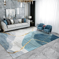 Nordisches Geometrisches Muster Rutschfester Polyester-Teppich Wohnzimmer Sofa Couchtisch Decke Leichter Luxus Einfaches Schlafzimmer-Teppich