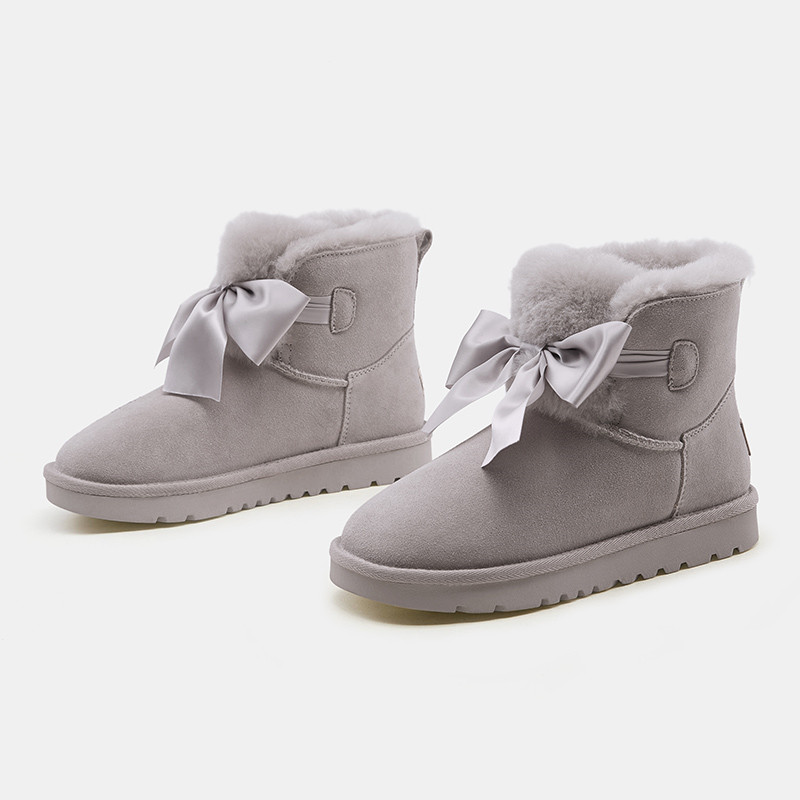 Женская обувь из овчины на осень и зиму, 100% шерсть, домашние тапочки для снега