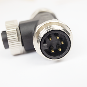 Mシリーズ 90度 T字型 3方向電気コネクタ（2+3ピン オス/メスプラグ） - Product Image 6