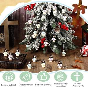 Mini ornements <span class=keywords><strong>religieux</strong></span> de Pâques en gel de <span class=keywords><strong>silice</strong></span> écologique, porte-clés Jésus t'aime, petites figurines de Jésus, jouets en vrac, porte-clés - Product Image 6