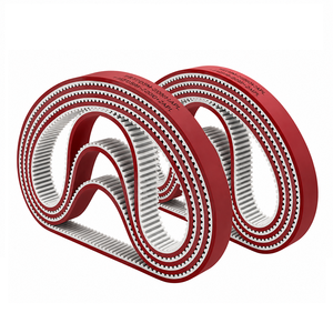 3M S5M 8M AT10 T10 con adhesivo rojo, adhesivo PU espeso, máquina de ribeteado de alambre de acero de poliuretano, sincronización con adhesivo de respaldo <span class=keywords><strong>APL</strong></span> - Product Image 2