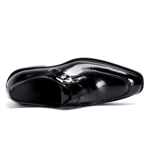 Zapatos Formales de Negocios para Hombre 2026 con Punta Cuadrada, Estilo Británico, Correa Monk, Cuero Genuino, Charol Brillante, Sin Cordones, Casuales - Product Image 5