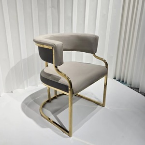 Chaises de cuisine italiennes modernes, fauteuil à structure en acier de haute qualité, rembourrage ergonomique et stable en cuir, salle de sport pour la maison et le bureau - Product Image 6