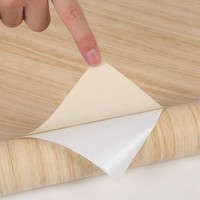 Jinyi Film Adhésif Aspect Bois Imperméable et Amovible pour Décoration Intérieure, Revêtement Autocollant pour Étagère et Papier Peint Mural