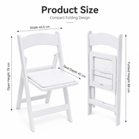 Chaise pliante en résine blanche légère pour extérieur, 1000 lb, idéale pour banquets et mariages, à prix abordable