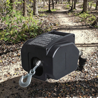 Treuil électrique portable miniature 12V/24V pour bateau, 3500lbs, montage rapide, petit treuil marin avec câble en acier, télécommande, câble de 24m
