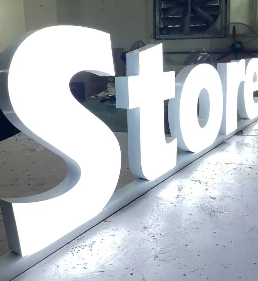 Custom 3D Acrylic Illumination Giant Letters Free Standing Waterproof ...